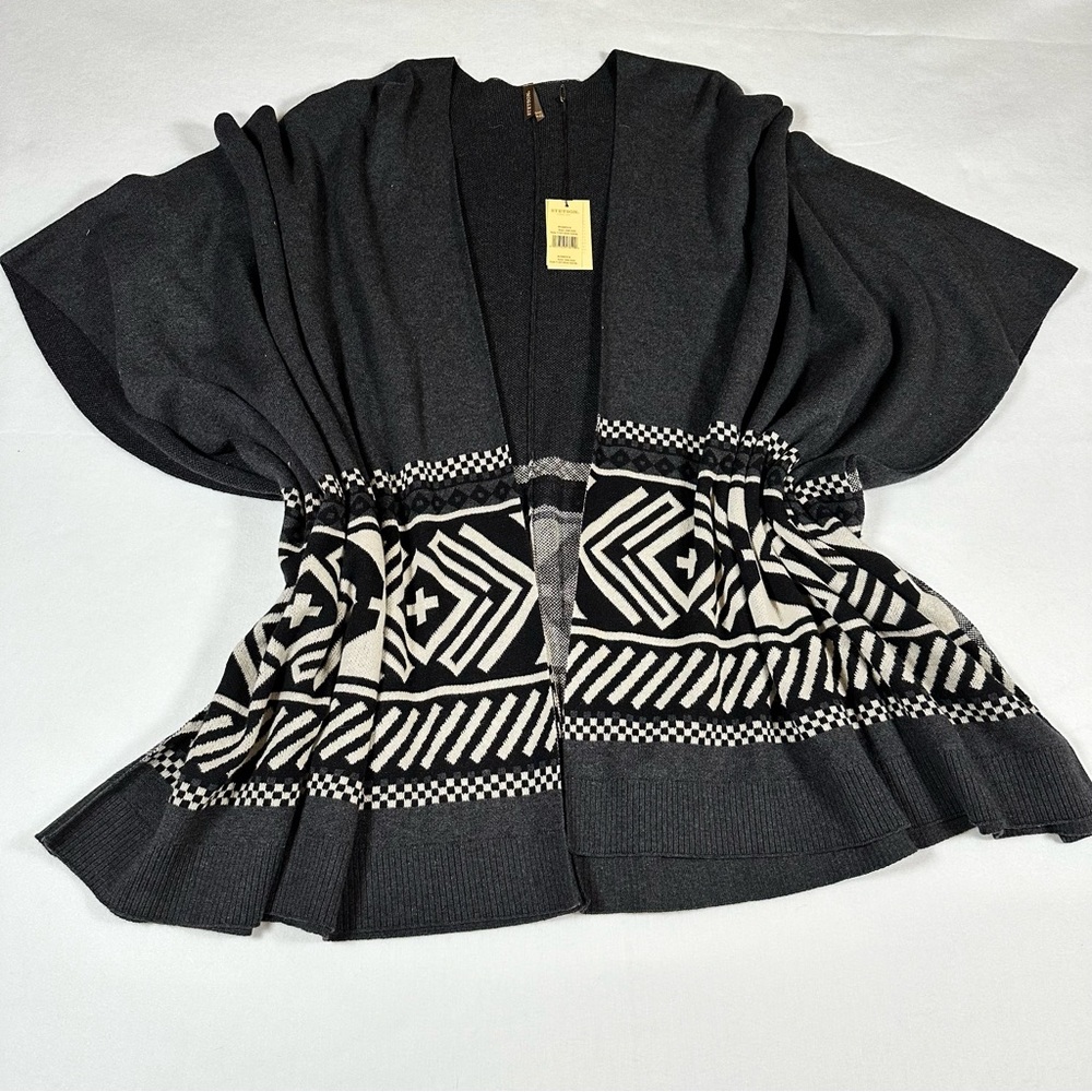 Stetson Aztec Border Print Open Front Poncho One Size Brand New with Tags